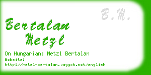 bertalan metzl business card